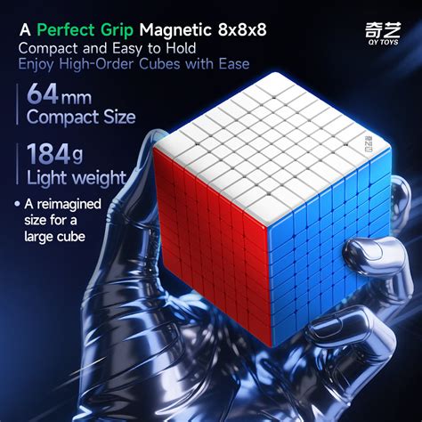 Buy QiYi 8M 8x8 Cube (Magnetic, Ball-Core) Speed Cube Online | Cubelelo