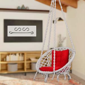 Swingzy Round Hanging Swing With L-Shaped Cushion/Swing For Adults ...