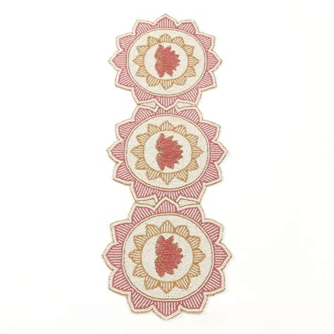 Buy Vrindawan Lotus Beaded Table Runner from Home Centre at just INR 1699.0