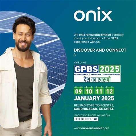 Discover Innovation with Onix Renewable at GPBS 2025!, Exhibition ...