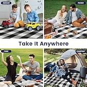 Plaid Picnic Blanket - Soft Lightweight and Portable Outdoor Mats for ...