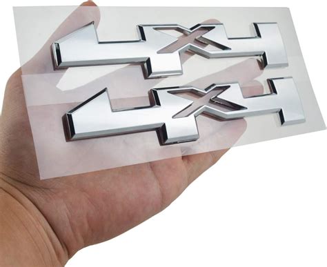 Buy 2X 4 X 4 Door Emblem Badge 4x4 Nameplate 3D GM Silverado Sierra Fit ...