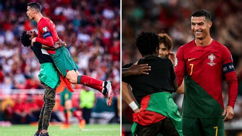 WATCH: Cristiano Ronaldo Lifted Mid-Air by Pitch Invader during ...