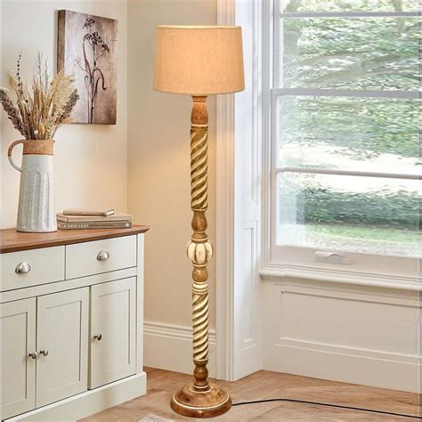 Buy HOMESAKE Wooden Floor Lamp from Homesake at just INR 7400.0
