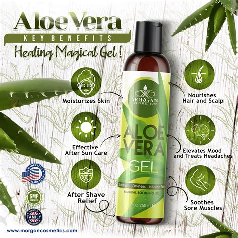 Buy Morgan Cosmetics Aloe Vera Gel, Deeply Hydrating, Moisturizing Skin ...