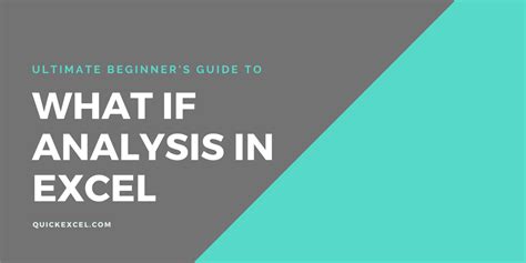 Image result for Excel What-If Analysis Tutorial