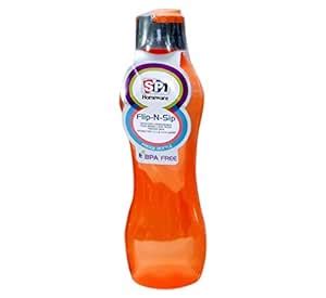 SPI Plastic Water Bottle 1 LTR. BPA Free, Orange (Pack of 4) : Amazon ...