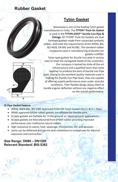 DI Pipe Rubber Gaskets - Stoneware Pipe Rubber Gasket Manufacturer from ...