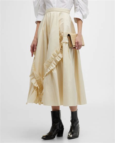 Alexander McQueen Dyed Day Dress with Circle Skirt | Neiman Marcus