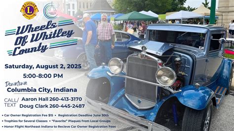 Wheels of Whitley County Car Show, Downtown Columbia City, IN, 2 August ...