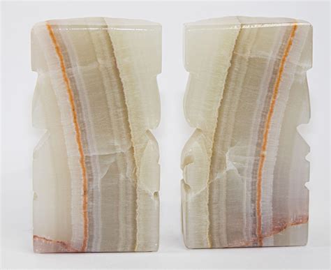 Mexican Aztec Mayan Figure Onyx Book Ends at 1stDibs