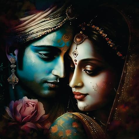 Radiant Vinyl Shree radha krishna Large Religious Wall Sticker Print ...