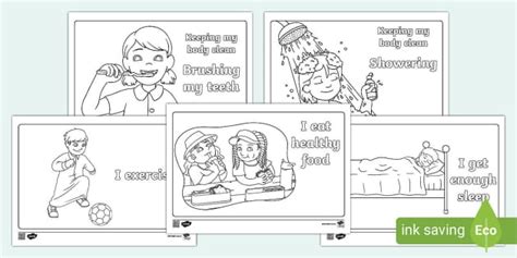 All About Me Unit - Taking Care of Myself Coloring Activity