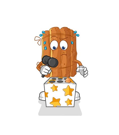 Premium Vector | Cinnamon play whack a mole mascot cartoon vector