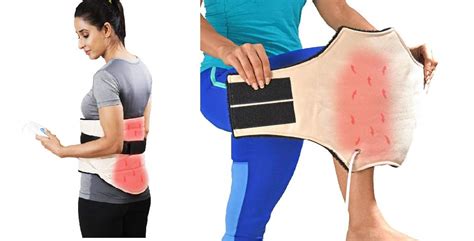 Back Pain Heating Belt + Knee Pain Heating Support Adjustable Belt with ...