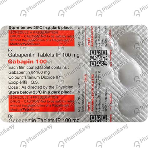 Gabapin 100 MG Tablet (15): Uses, Side Effects, Price & Dosage | PharmEasy