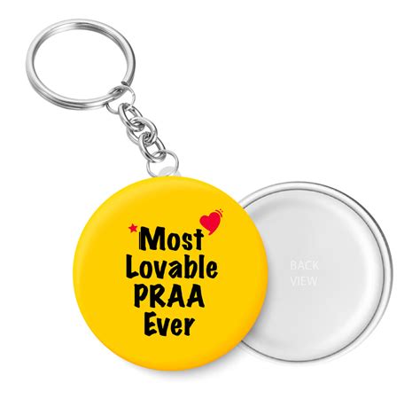 Most Lovable PRAA Ever I Raksha Bandhan Gifts Key Chain – Peacockride