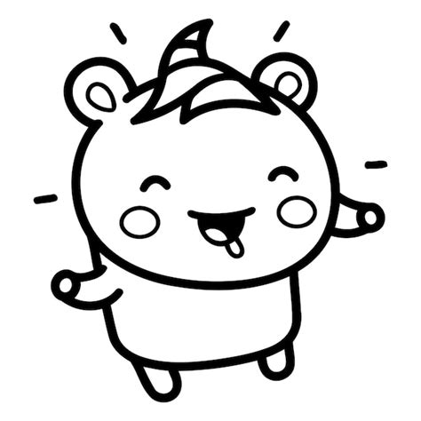 Cute bear cartoon character vector illustration mascot character ...