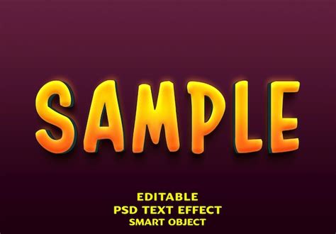 Editable sample text effect | Premium PSD
