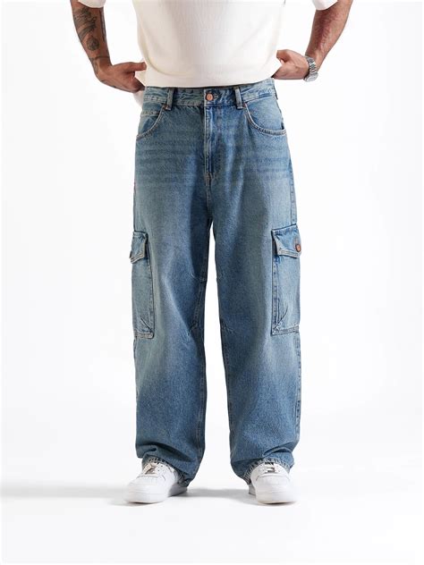 Baggy Cargos Mid Blue – Lovegen