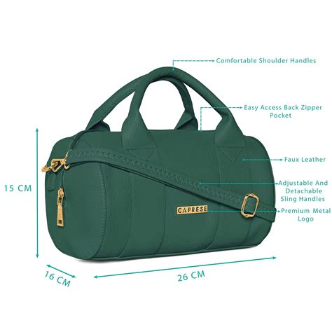 Buy Caprese Teresa Satchel Small Bottle Green @ Rs.1739 | Caprese Bags