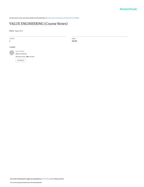 Value Engineering Manual 2012 - See discussions, stats, and author ...