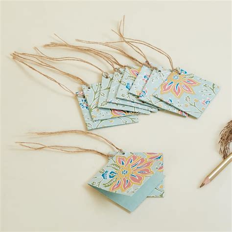 Buy Aero Set of 10 Printed Handmade Paper Gift Tags from Home Centre at ...
