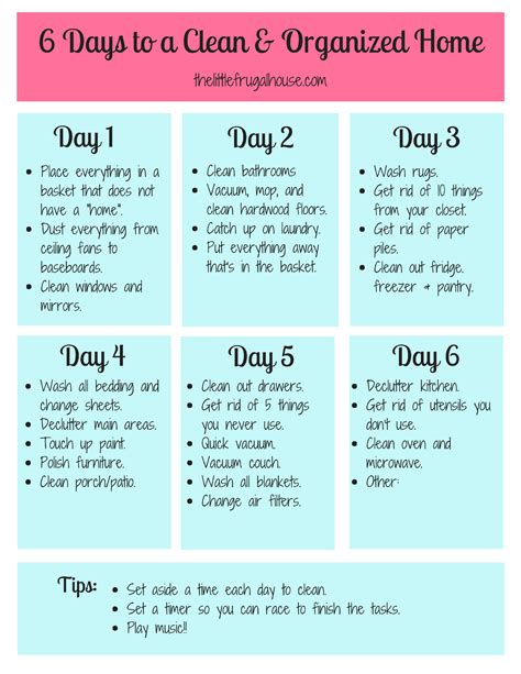 Home Cleaning Schedule - 8 Best Images of Mom Cleaning Schedule ...