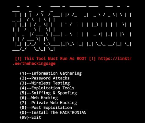 Hacktronian All in one tool for termux and kali linux