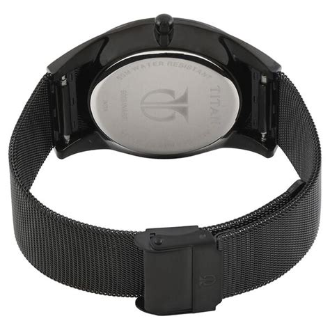 Buy Online Titan Quartz Analog with Date Black Dial Stainless Steel ...