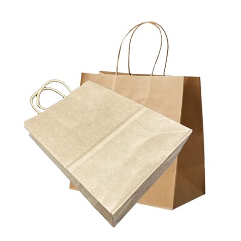 13"x7"x17" Eco-Friendly Kraft Paper Bags with Handles 250/pcs - Jan ...