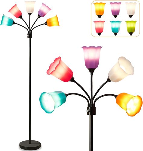 GyroVu Medusa LED Floor Lamp, Multi Head Modern Tall Lamp with ...