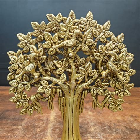 Brass Handcrafted Kalpavriksha Life Of Tree Decorative Showpiece 12 In ...
