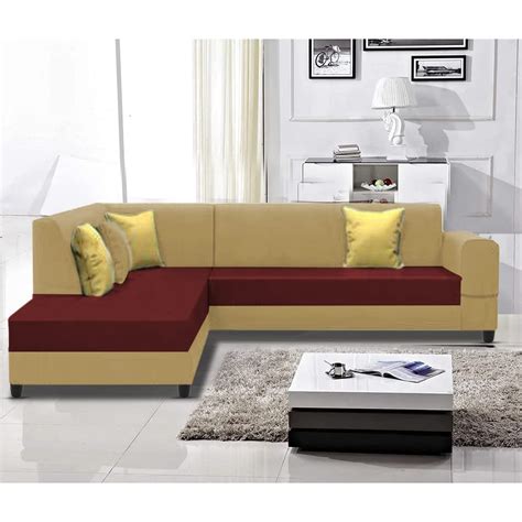 Casaliving - Rio 6 Seater L Shape Sofa for Living Room | Color - Cream ...