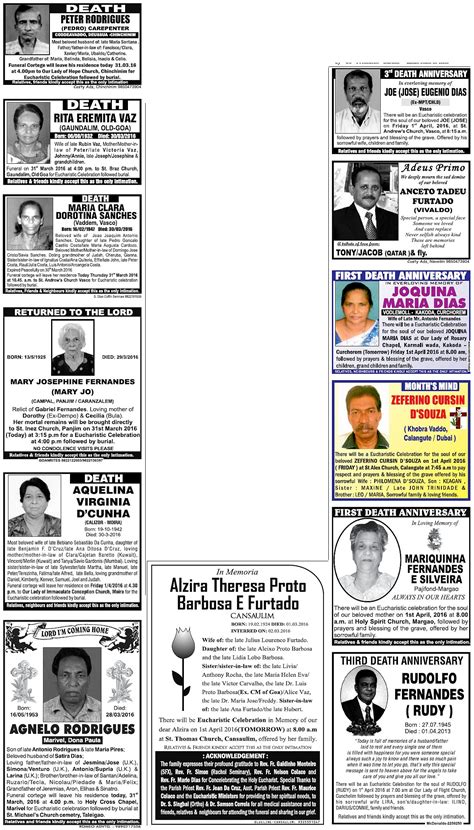 31-03-2016 Day Obituaries - O Heraldo