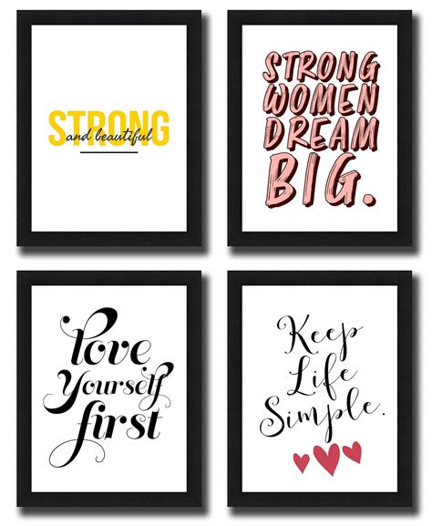 Interio Crafts Motivational Inspirational Wall Art for Office, Home, or ...