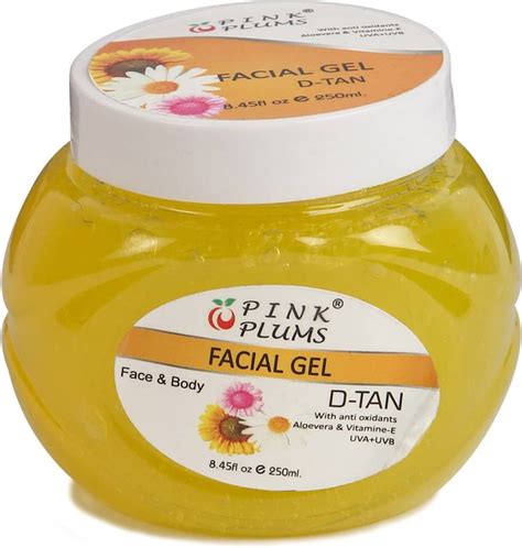 PINK PLUMS Glowing D-Tan Facial Gel Dtan Detan D tan De-Tan Tan Removal ...