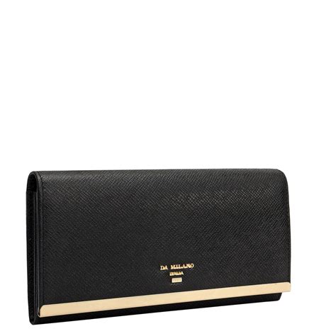 Franzy Leather Ladies Wallet - Black – Da Milano