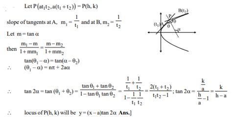 A pair of tangents to a parabola is are equally inclined to a straight ...