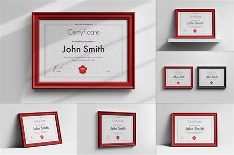 A4 Horizontal Certificate Mock-up — Teletype