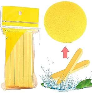 MAPLE Facial Cleaning Wash Puff Sponge 12 Stick Face Cleansing Pad Soft ...