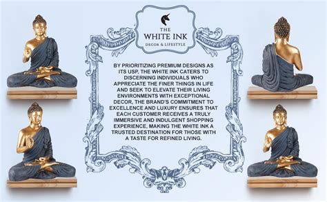 Buy THE WHITE INK DECOR Premium Feng Shui Meditating Buddha Statue for ...