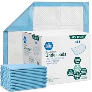 Medpride Disposable underpads 17 X 24, 22 Gram, 300 Count : Amazon.in ...