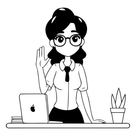 Woman Working On Computer Cartoon 的图像结果