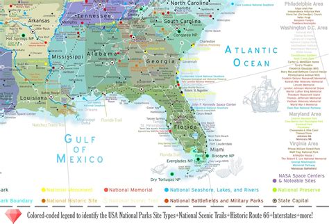 Buy GeoJango National Parks Map Poster with USA Travel Destinations ...