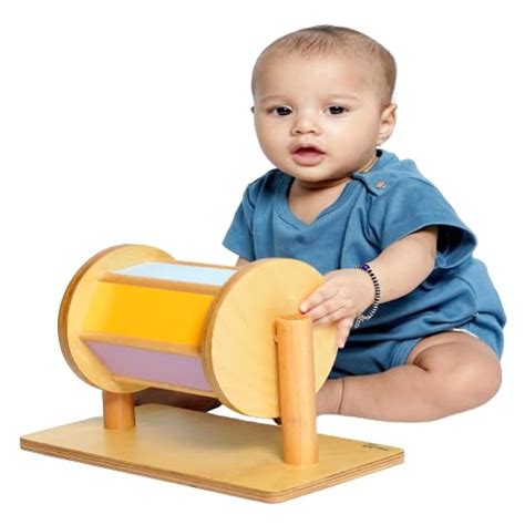 Buy Intellibaby Premium Wooden Spin Around Drum Toy | Develops Wrist ...