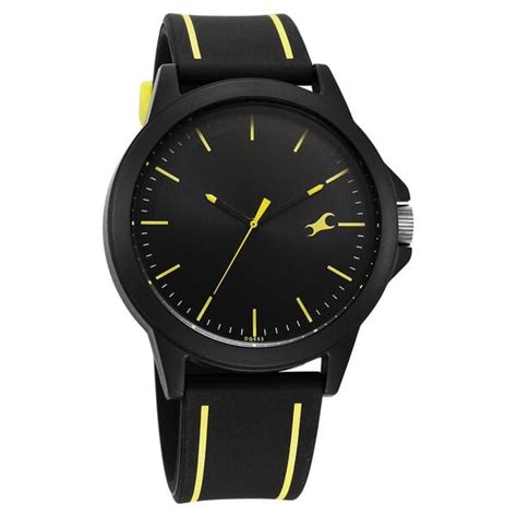 Buy Online Fastrack Tees Urbanique Quartz Analog Black Dial Silicon ...