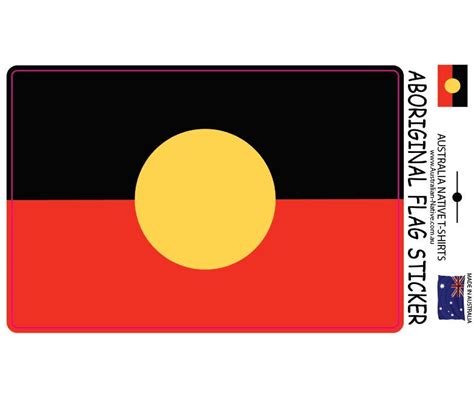 Aboriginal Flag Rectangular Sticker - Indigenous Flag Stickers ...