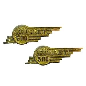 A&A Automobile® Brass Pair Tool Box Emblem for Bullet 500 Royal Enfield ...