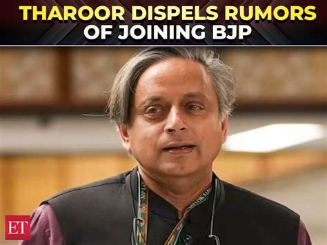 Shashi Tharoor dispels rumors of joining BJP 'Shall we move on…'